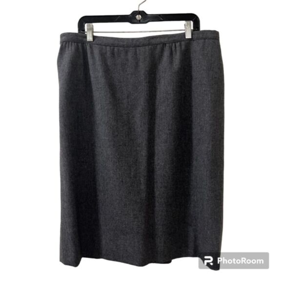 Pendleton Womens Gray 100% Virgin Wool Lined Skirt With Pockets Sz LG/XL - Picture 2 of 11